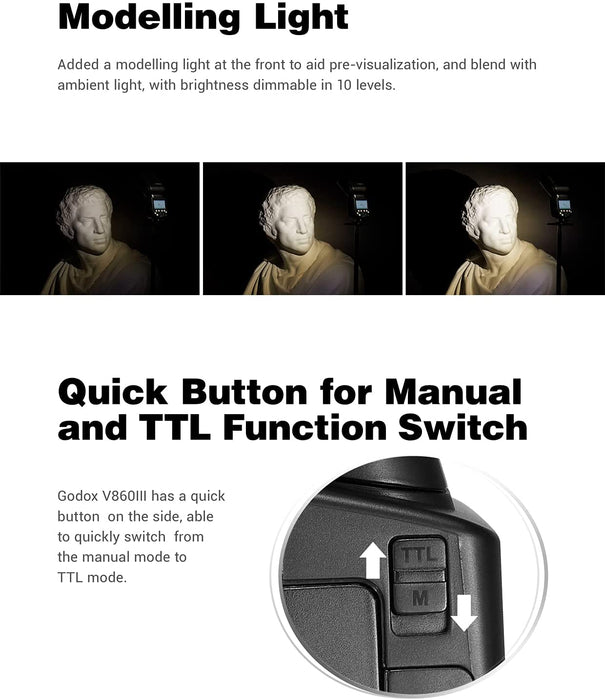 KIT Godox V860 III - TTL, HSS, flash GN60 2,4 GHz