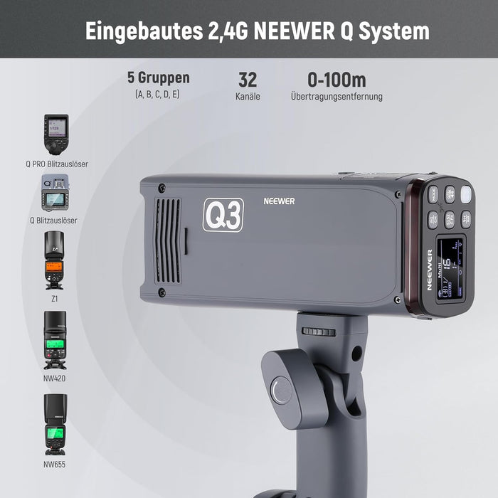 NEEWER Q3 S/C/N 200Ws 2.4G TTL HSS Flash