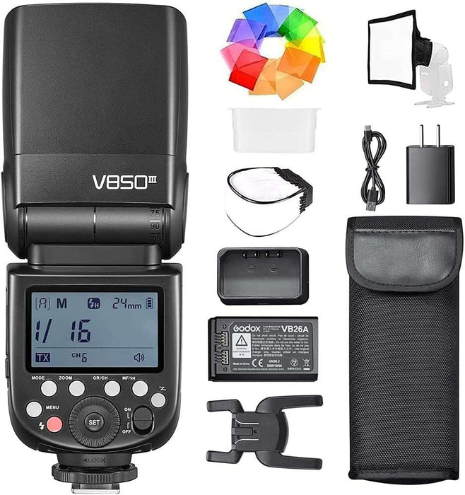 Godox V850 III Kit GN60 2,4G 1/8000s HSS 7,2V/2600mAh Li-Ion Akku (Ausstellungsware)