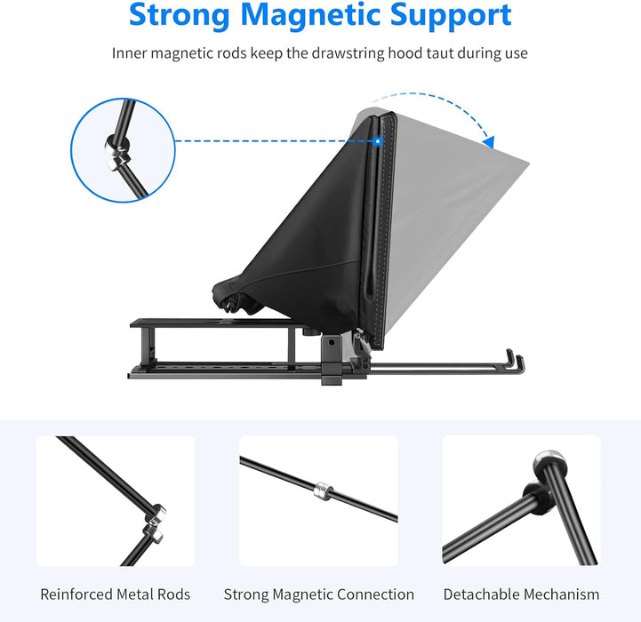 NEEWER X14 teleprompter met RT 110 afstandsbediening en APP-bediening