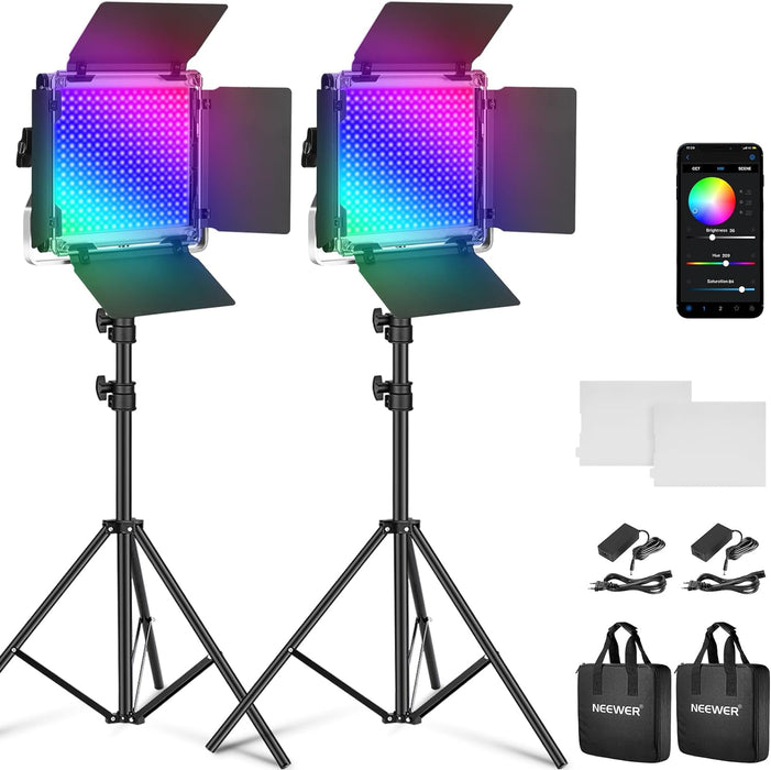 NEEWER Set 2×660 PRO RGB LED-videolamp