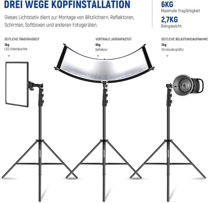 Soporte de luz con amortiguación de aire NEEWER de 400 cm