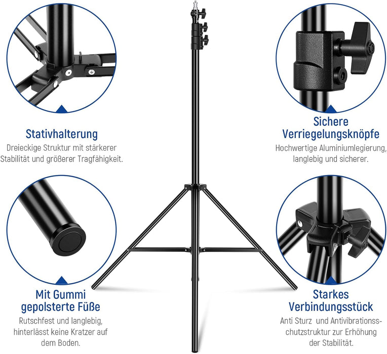 NEEWER 220 cm lichtstatief met luchtkussen