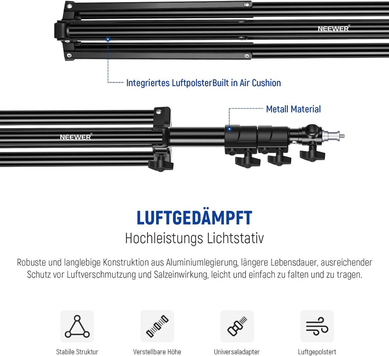 NEEWER 220 cm lichtstatief met luchtkussen