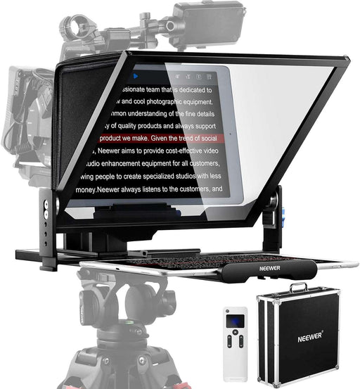 NEEWER X17 Teleprompter mit RT 110 Fernbedienung und APP Steuerung