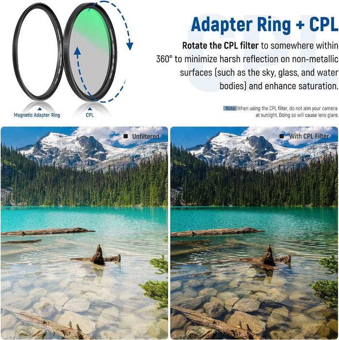 NEEWER 5-in-1 Magnetisches ND Filter Set (ND+CPL+MCUV+Ring+Cap)
