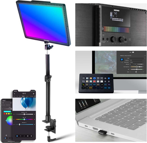 NEEWER Gl1C RGB 38x23cm Lichtpanel mit 2,4G/WLAN/Bluetooth/StreamDeck/App-Steuerung