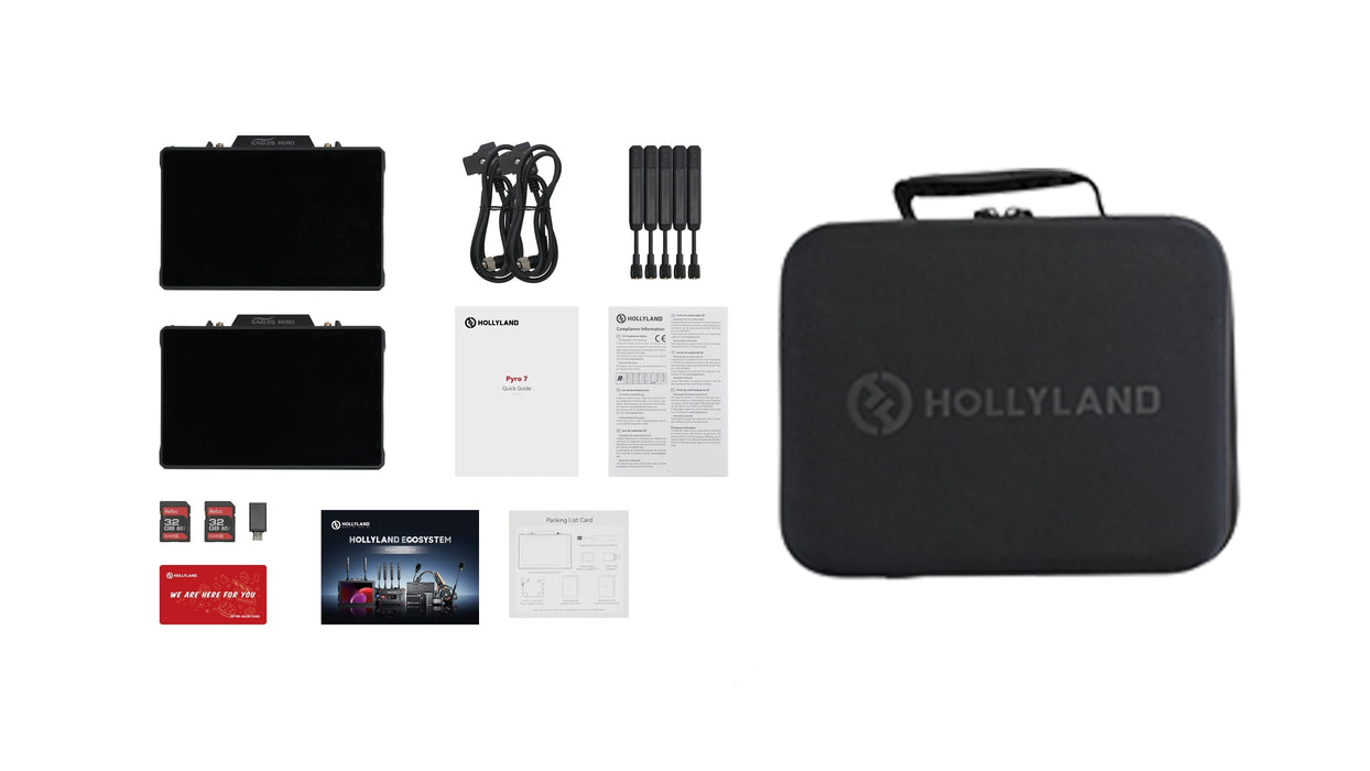 Hollyland Pyro 7 Kit 2x monitor ricetrasmettitore wireless da 7".