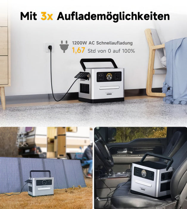 Egretech Sonic 1500 - tragbare Powerstation mit 1619Wh Kapazität